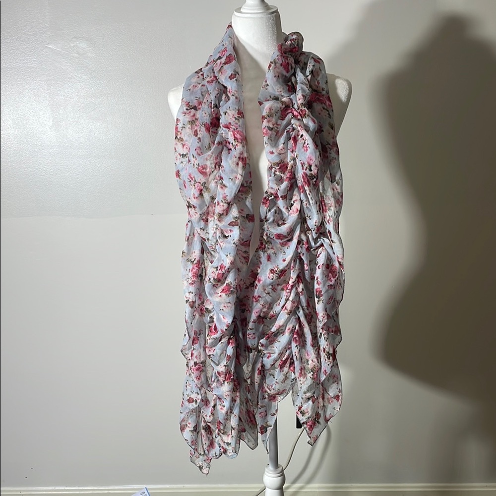 Floral Chiffon Scarf